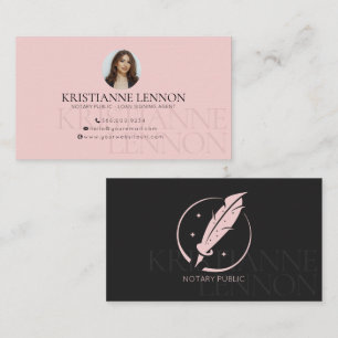 Notary Public - Loan Signing Agent - Sleek Photo Business Card