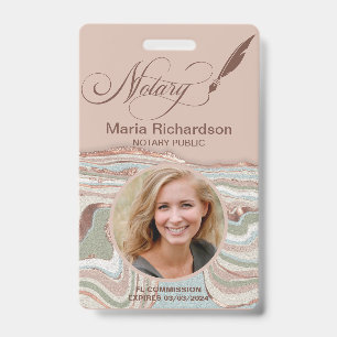 Notary public Loan Signing Photo Name Badge ID Badge