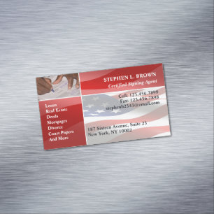 Notary Public Magnetic Business Card