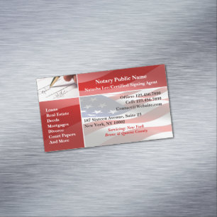 Notary Public Magnetic Business Card