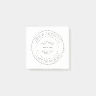 Notary Public Stamp Plain Minimalist Post-it Notes