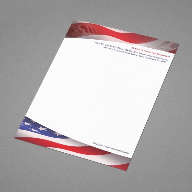 Notary Public USA Letterhead Template (Creator Uploaded)