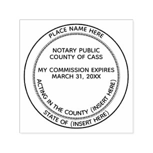 Notary Seal commission expiry state and county Self-inking Stamp