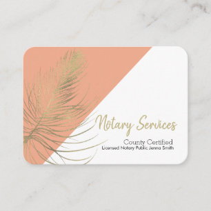 Notary Services Gold Earthy Square Business Card