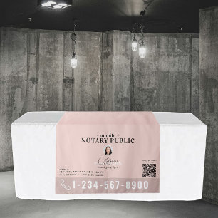 Notary Signing Agent Photo QR Code Table Banner Tapestry
