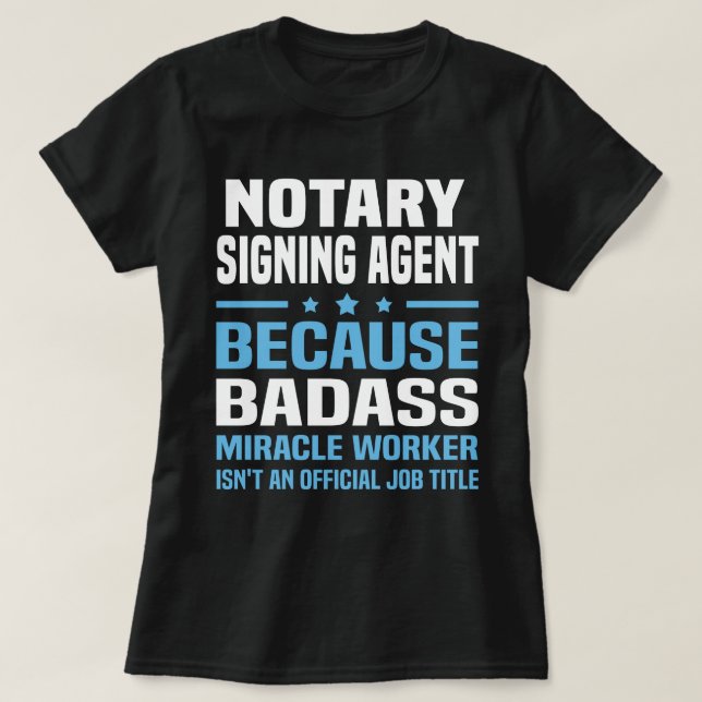 Notary Signing Agent T-Shirt (Design Front)