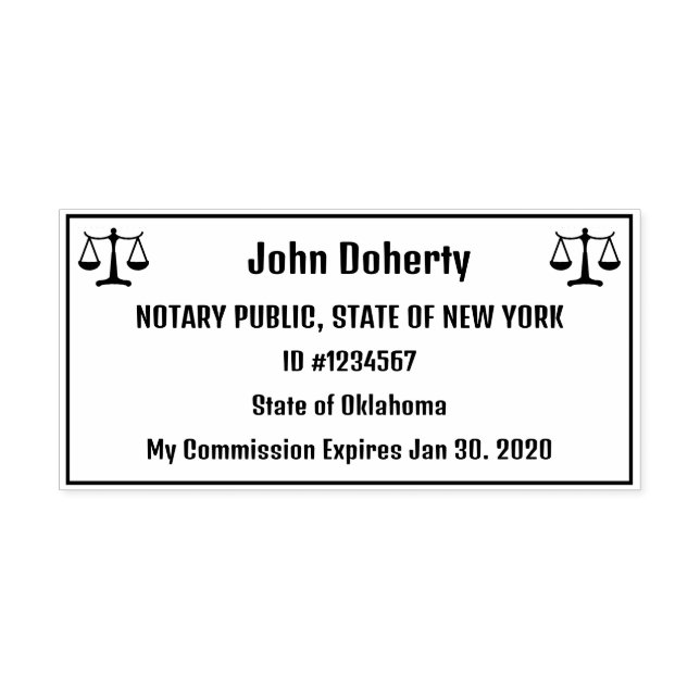 Notary Stamp Easy to Read Right For You | Comm. # (Design)