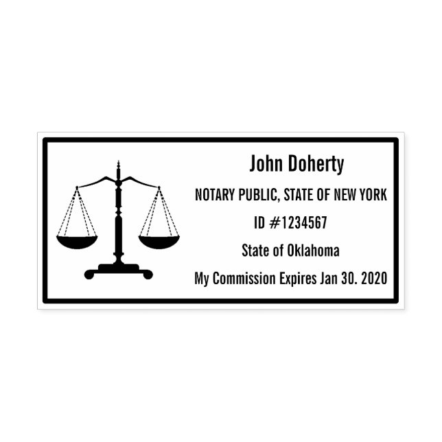 Notary Stamp Easy to Read Right For You | Comm. # (Design)