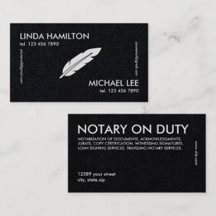 Notary Two Names Premium Business Card