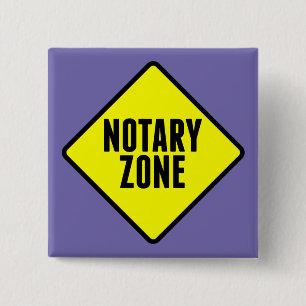 Notary Zone Yellow Road Sign 15 Cm Square Badge