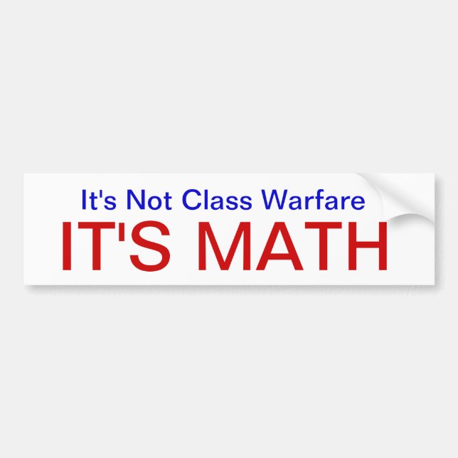 NotClassWarfareMath Bumper Sticker (Front)