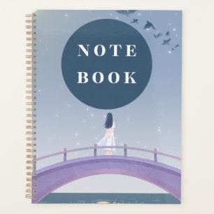 "NOTE BOOK"   Magical Starry Night Bridge  Planner