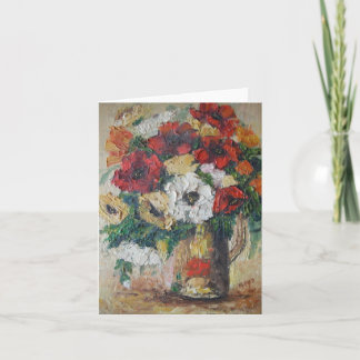Note Card Ann Hayes Painting Flower MIx Delight