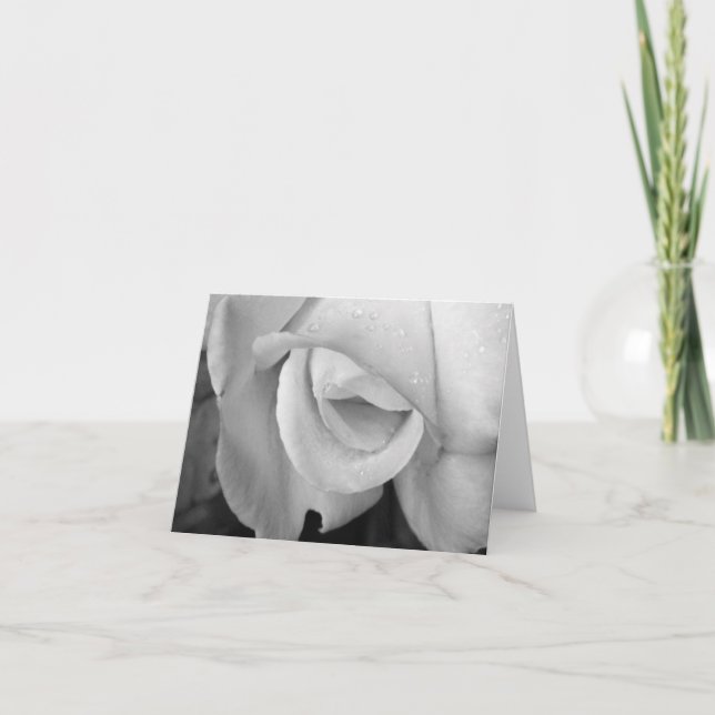 Note Card - B/W Flower (Front)