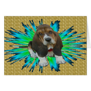 Note Card Baby Basset Hound Sheldon