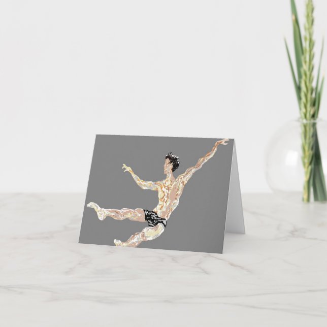 Note Card Blank inside/ Ballet Dancer (Front)