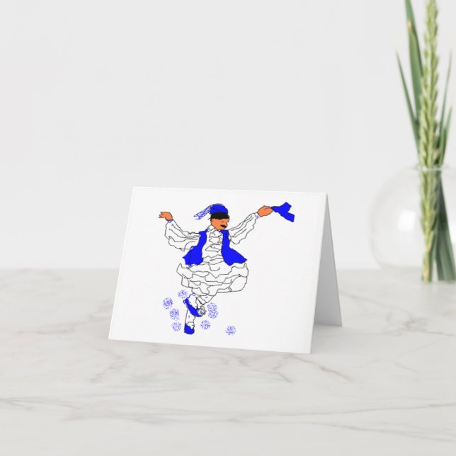 Note Card Blank Inside Greek Evzone (Front)