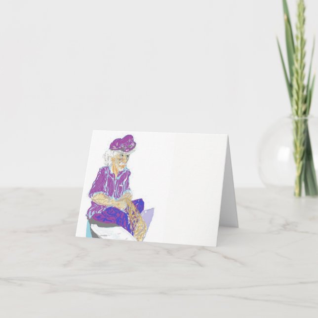 Note Card Blank inside Greek Fishermen (Front)