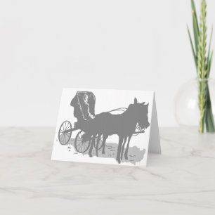 Note Card Blank inside /Horse & Buggy