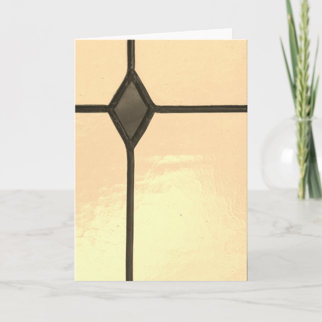 Note card blank with cross golden religious (Front)