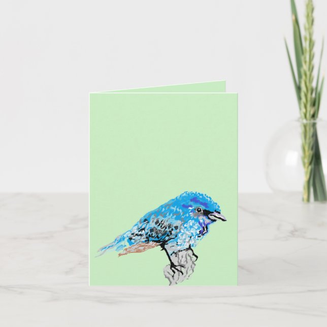 Note card : Blue Bird (Front)