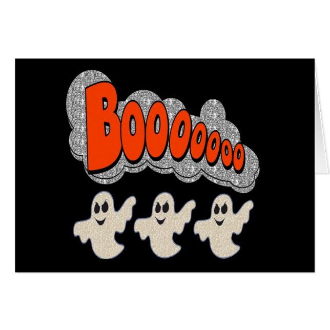 Note Card Boo Ghosts (Front Horizontal)