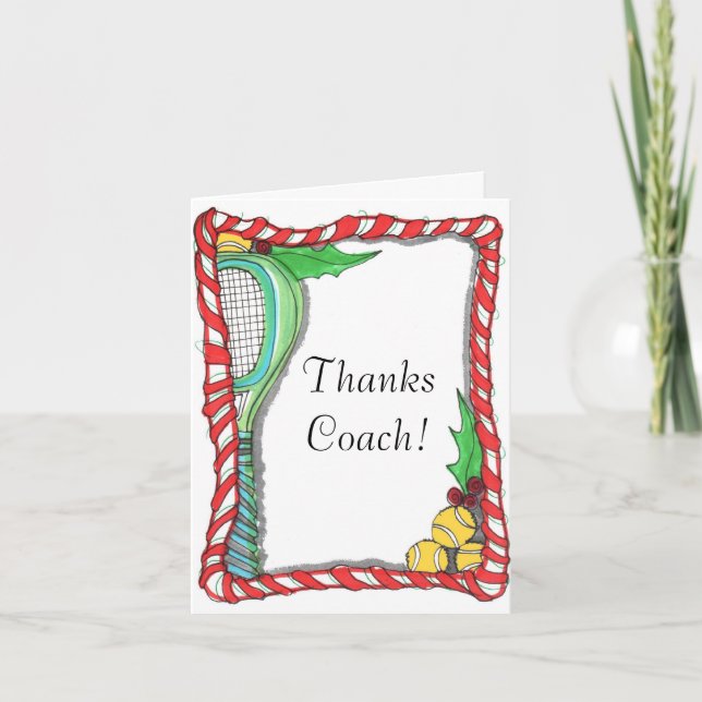 Note Card -Candy Cane Tennis (Front)