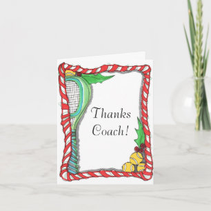 Note Card -Candy Cane Tennis