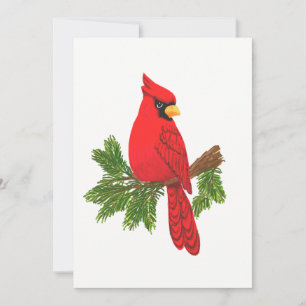 Note card, cardinal, blank, holiday card