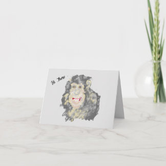 Note Card :  chimpanzee's  World 