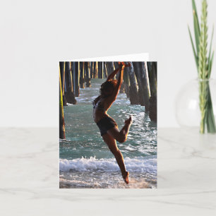 NOTE CARD: Dancer at the Ocean Card