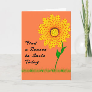 Note Card Find a Reason to Smile Today Flower