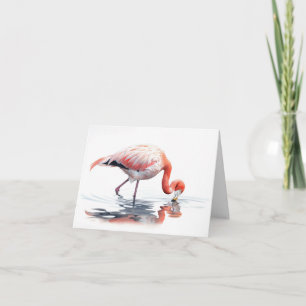 Note Card Flamingo