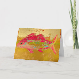 Note card golden fish