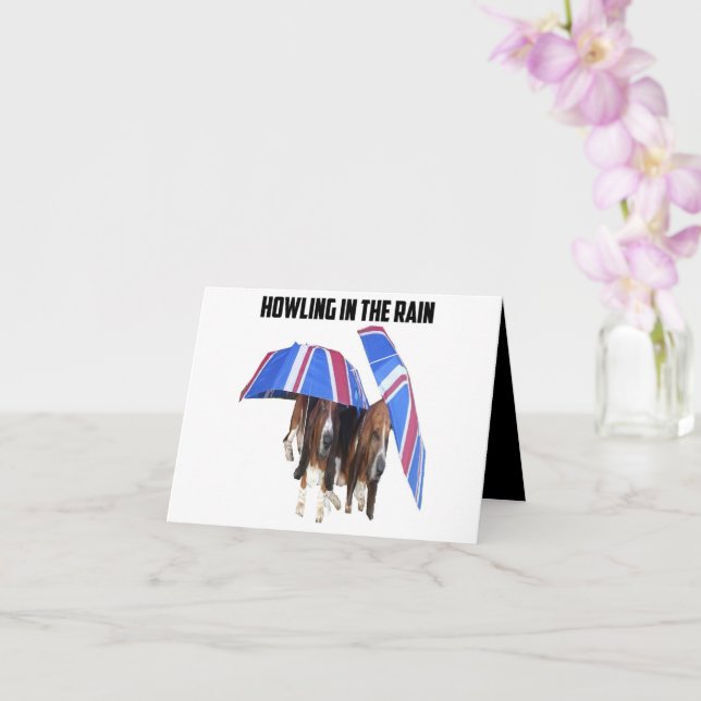 Note Card Howling In The Rain (Orchid)
