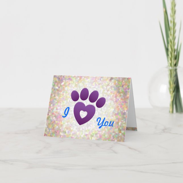 Note Card - I Love You Just Be-paws (Front)
