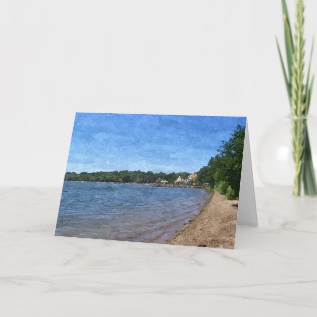 NOTE CARD: Lake Harriet, "Beach"_ Card (Front)