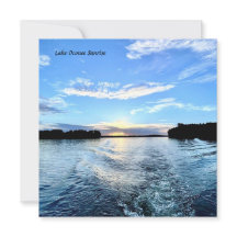 Note Card Lake Oconee Sunset - Blue Velvet Night