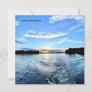 Note Card Lake Oconee Sunset - Blue Velvet Night