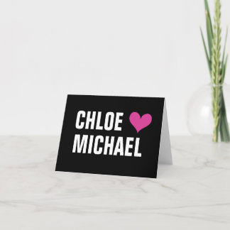 Note Card - Pink & Black