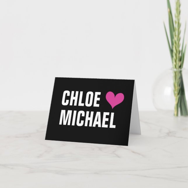 Note Card - Pink & Black (Front)