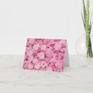 Note Card Pink Cherry Blossom Floral Botanical