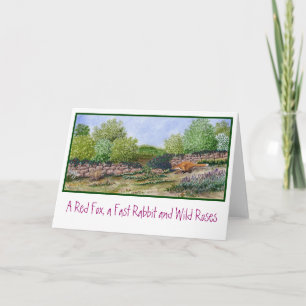 Note Card- Red fox a Rabbit Card