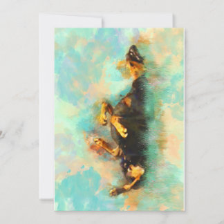 Note Card - Rolling Doberman Pinscher