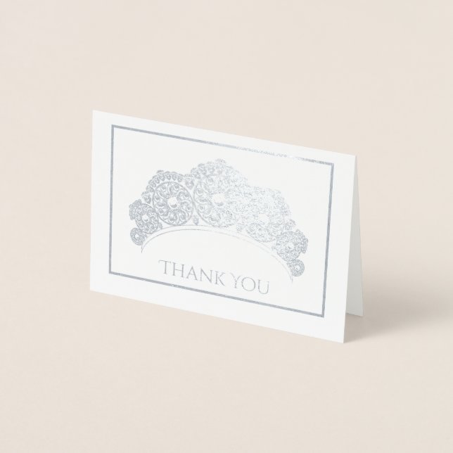 Note Card-Thank You-Mini Size Foil Card (Front)