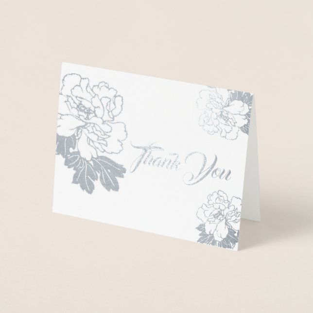 Note Card-Thank You-Small Size Foil Card (Front)