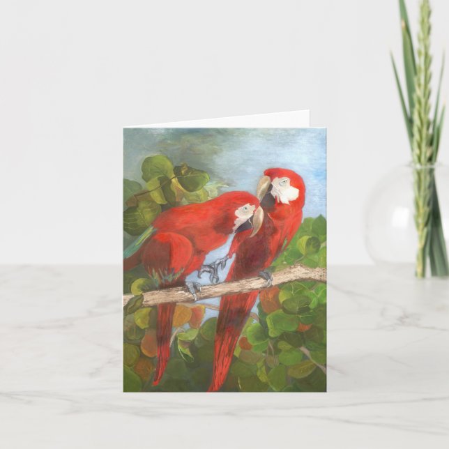 Note Card - Tropical Birds (Front)