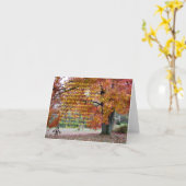 Note Card with autumn coloured Oak Tree (Yellow Flower)