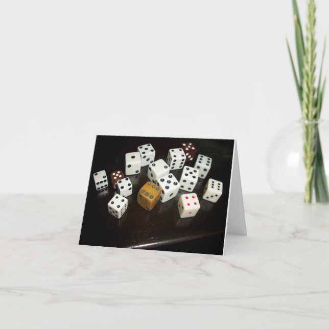 note card with dice (Front)