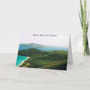 Note Card with Megan's Bay, Saint Thomas Scene
